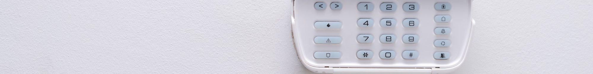 The keypad of an intruder alarm system